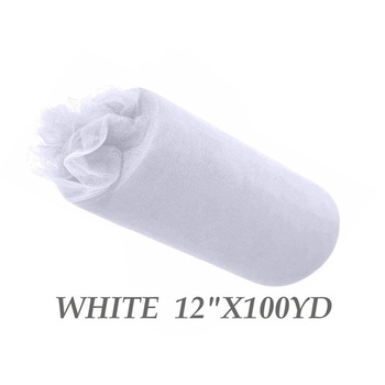 12inch x 100yd Tulle Roll - White