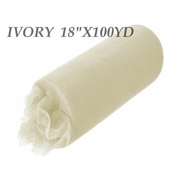 18inch (45cm) x 100yd Tulle Roll - Ivory 