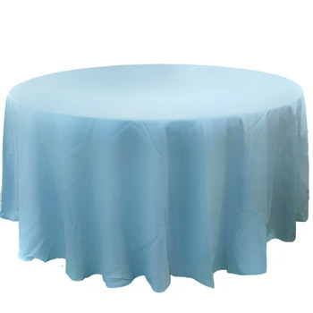 305cm Polyester  Round Tablecloth - Blue