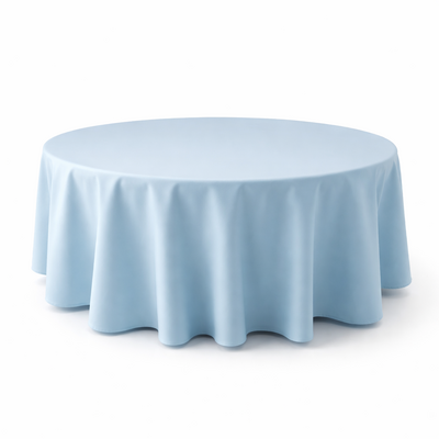 Round Tablecloth 305cm Blue Polyester