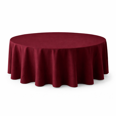 Round Tablecloth 305cm Burgundy Polyester