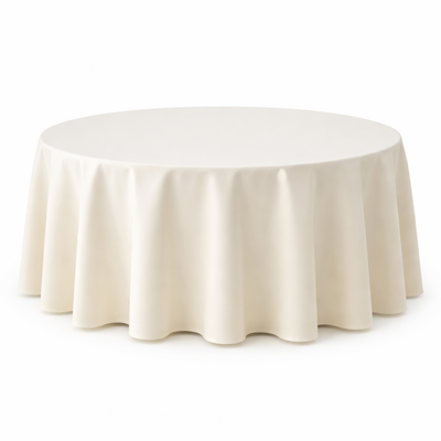 Round Tablecloth 305cm Ivory Polyester