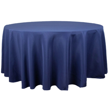 305cm Polyester  Round Tablecloth - Navy