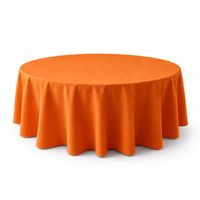 Round Tablecloth 305cm Orange Polyester