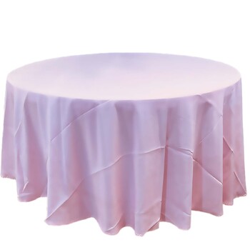 305cm Polyester Round Tablecloth - Pink