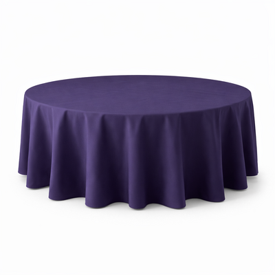 Round Tablecloth 305cm Purple Polyester