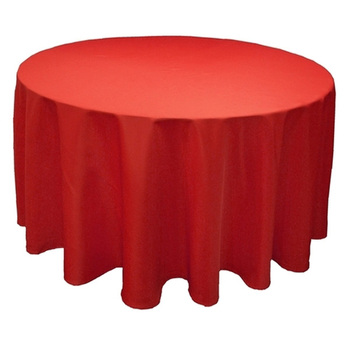305cm Polyester Round Tablecloth - Red