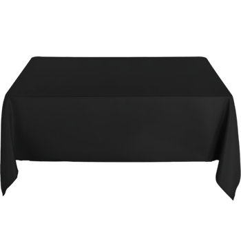 152x320cm Polyster Tablecloth - Black Trestle 