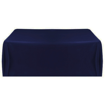 152x320cm Polyester Tablecloth - Navy Trestle 