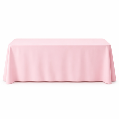 152x320cm Polyester Tablecloth - Pink Trestle