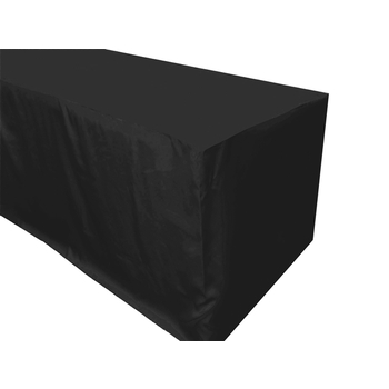 6Ft (1.8m)  Fitted Polyester Tablecloths - Black