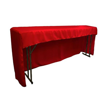 thumb_6Ft (1.8m)  3 Sided Fitted Polyester  Tablecloths - Red