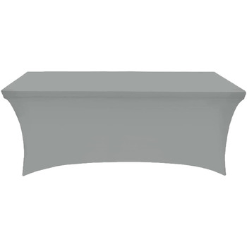6Ft (1.8m) Grey Fitted Lycra Tablecloth Cover