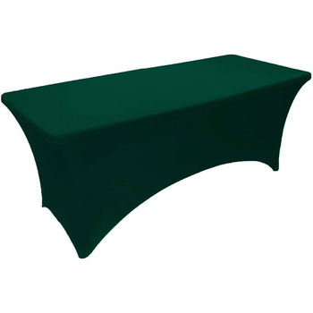 6Ft (1.8m) Hunter Green Fitted Lycra Tablecloth Cover