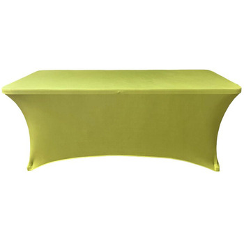 6Ft (1.8m) Lime Fitted Lycra/Spandex Tablecloth Cover 