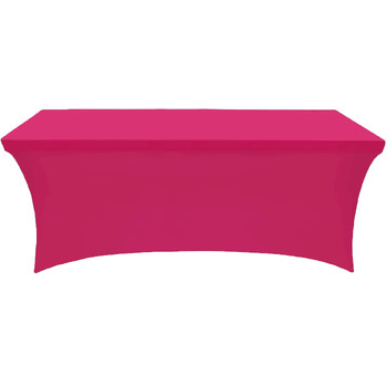 6Ft (1.8m) Fushia Fitted Lycra Tablecloth Cover 