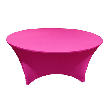 6Ft (1.8m) Fushia Round Lycra/Spandex Fitted Tablecloth Cover