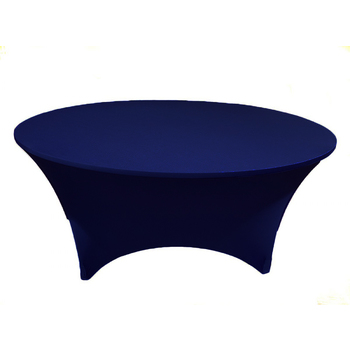 6Ft (1.8m) Navy Round Lycra Fitted Tablecloth Cover