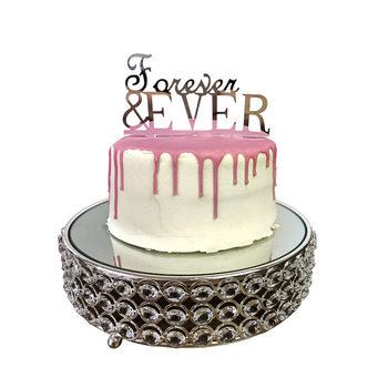 Silver - FOREVER & EVER Acrylic Cake Topper