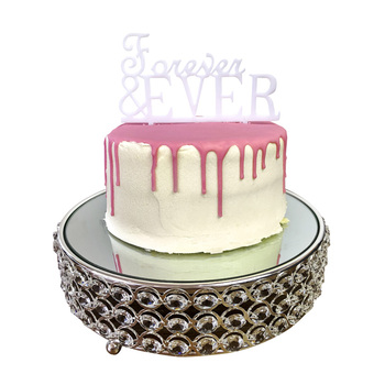 White - FOREVER & EVER Acrylic Cake Topper