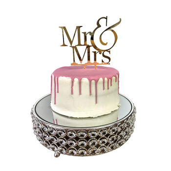 Gold - Mr & Mrs Acrylic Cake Topper
