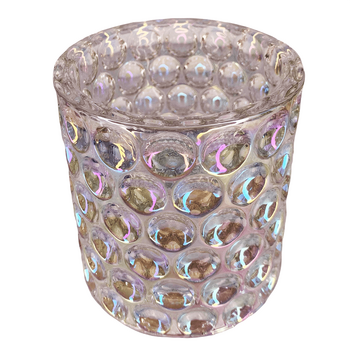 9.5cm - Clear Iridescent Finish Votive Candle Holder