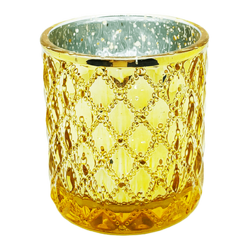 7cm - Mercury Gold Tea Light/Votive Candle Holder