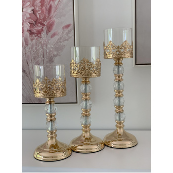 thumb_Glass Stemmed Candelabra -  3 sizes Available