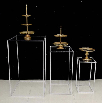 thumb_80x40x40cm - Clear Top Metal Flower Stands/Plinth