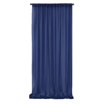 thumb_Chiffon Backdrop Curtain Panel 3m - Navy