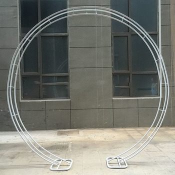 2.3m Circle Arch White - Heavy Duty Decorative Wedding Arch Frame Set 