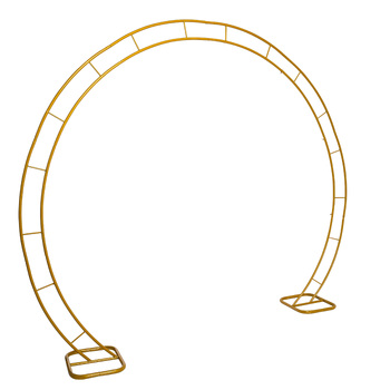 2.2m Circle wedding Arch Gold - Heavy Duty 2 Row open base design