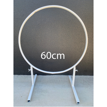 60cm Round Balloon Table Arch on stand - White
