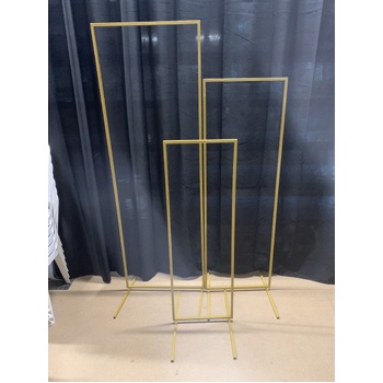 3pc Set Backdrop Arches - Gold (Note: may increase shipping charges drastically as exceptionally bulky)