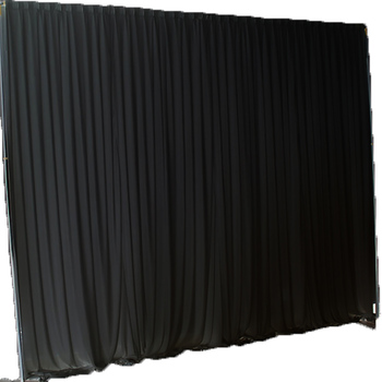 2.7m - Double Layer Sheer Backdrop Curtain - Black 