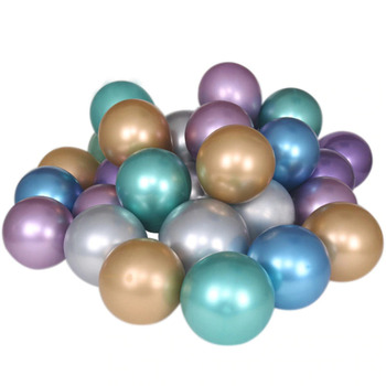 50pcs - Metallic Multi Coloured Balloons 30cm