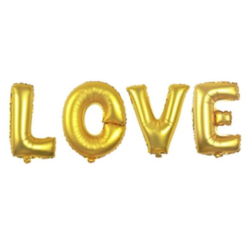 Gold Love Foil Balloon - 40cm tall