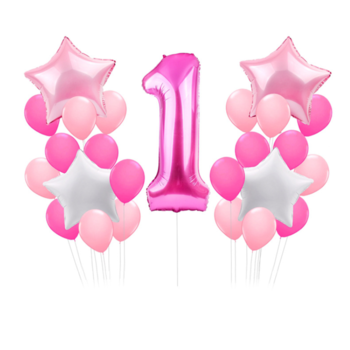 1st Birthday Girls Happy Birthday Pink Kit