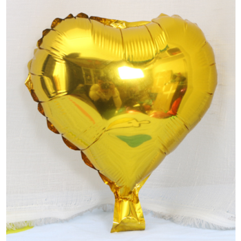 25cm Gold Foil Heart Balloon