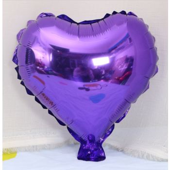 25cm Purple Foil Heart Balloon