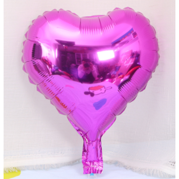 25cm Fushia Foil Heart Balloon