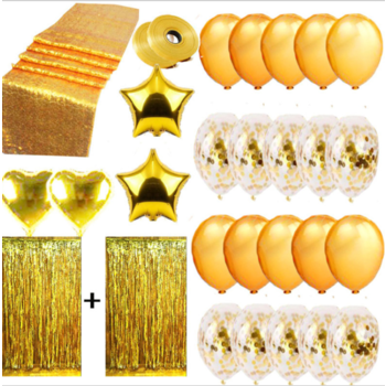 Gold Birthday/Party Decorating Kit 