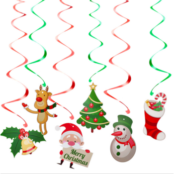 Christmas Decoration Kit 2  - 6pk Ceiling Sprials