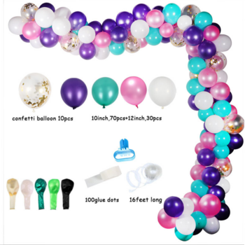 113pc Blue/Pink/Purple/White Theme Balloon Garland Decorating Kit