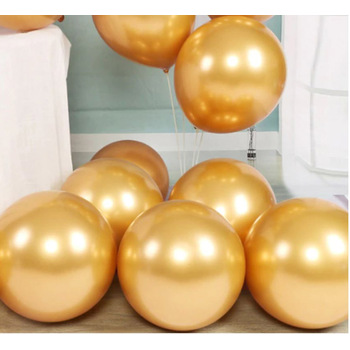 45cm (18") Gold Latex Balloon 