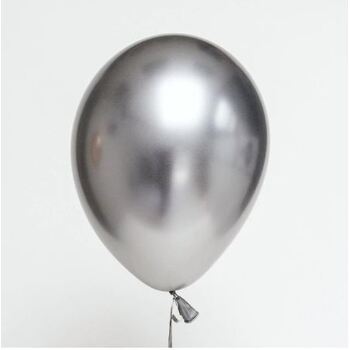 10pcs - 30cm (12")  Metallic Latex Balloons Silver