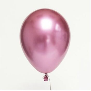 10pcs - 30cm (12")  Metallic Latex Balloons Pink