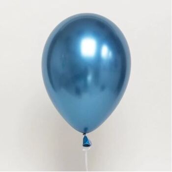 10pcs - 30cm (12")  Metallic Latex Balloons Blue