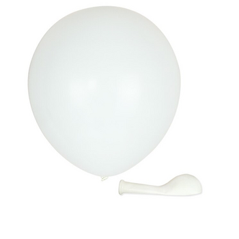 10pcs - 25cm (10")  Pastel Balloons - White