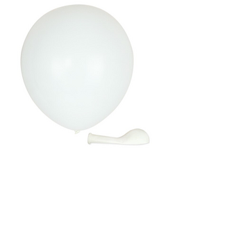 10pcs - 12cm (5")  Pastel Balloons - White